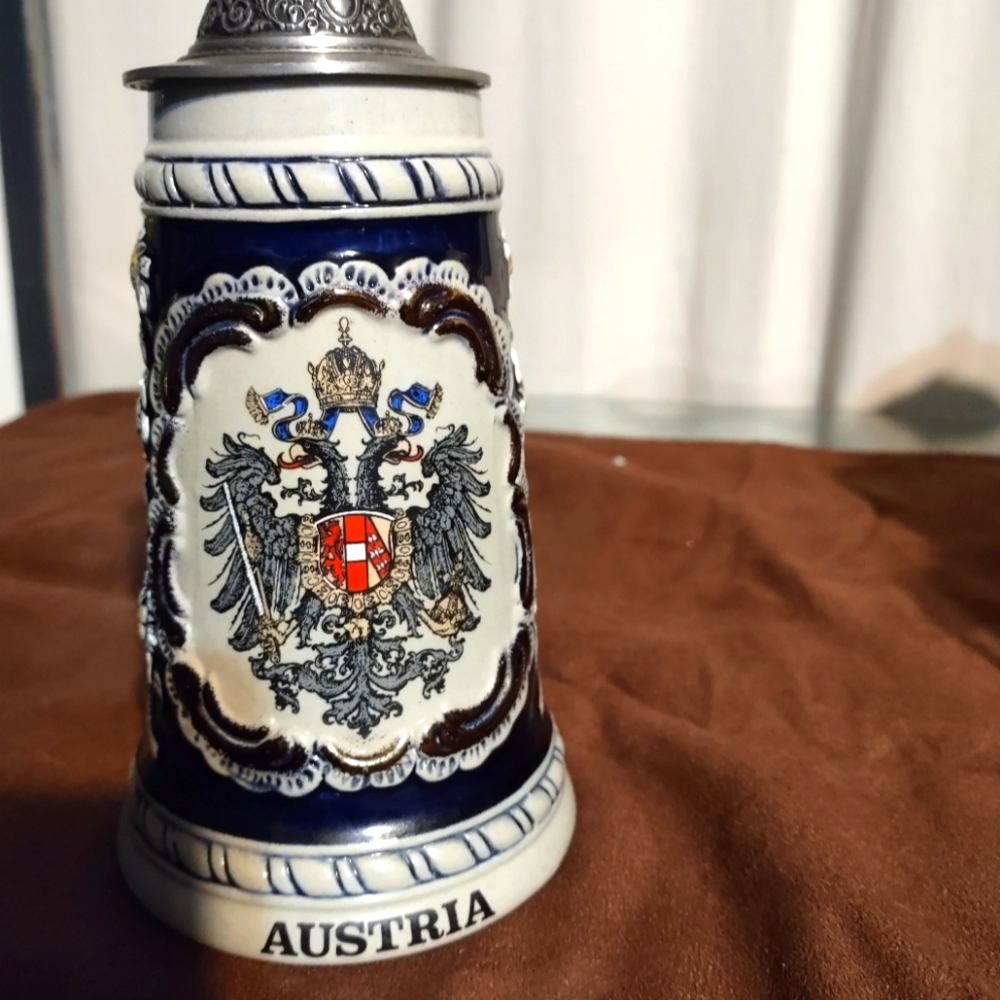 Lidded Austria beer Stein